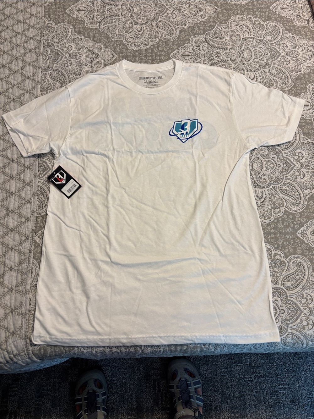 Men's Baseball lifestyle 101 Short-Sleeve Graphic Crew Tee - Small Blue Logo